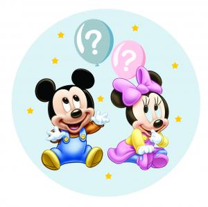 Capa Painel Redondo 1,5m - Baby Disney Tecido Helanca Premium 1,5m x 1,5m   Elástico 