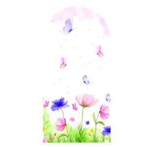 Capa Painel Romano - Veste Fácil - Jardim Encantado Tecido Helanca Premium 2m x 1m   Veste Fácil 