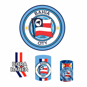 Kit Capas Painel Redondo 1,5m + Trio Cilindros - Bahia Tecido Helanca Premium    Veste Fácil 