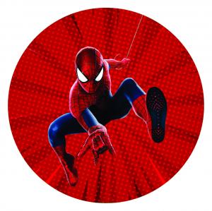 Painel Redondo 1,5m - Homem Aranha Tecido Helanca Premium 1,5mx1,5m   Elástico 
